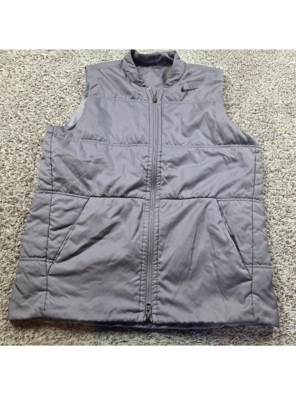 Nike Synthetic-Fill Reversible Golf Vest Mens Medium Gray Full Zip